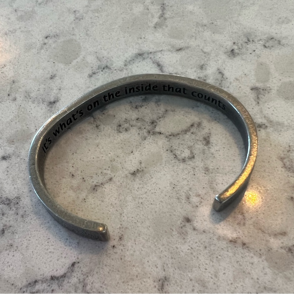 Hidden Meaning Silver Bracelet- Engraved